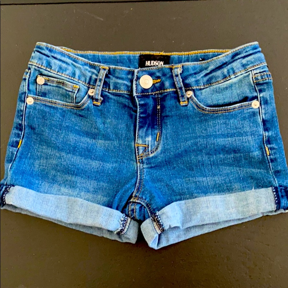 Hudson adjustable girls denim shorts side 10